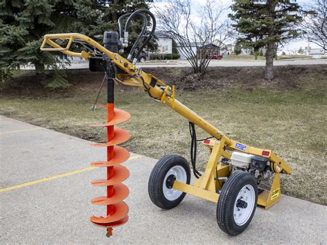 post auger mini digger|post hole auger for drill.